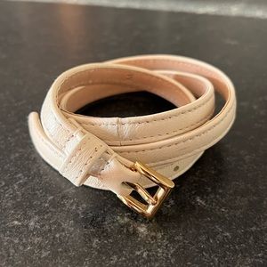 Cream J. Crew Leather Belt Size M
